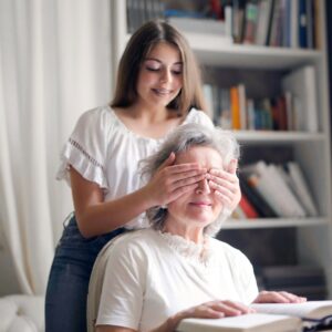 Teen Visiting Grandmother