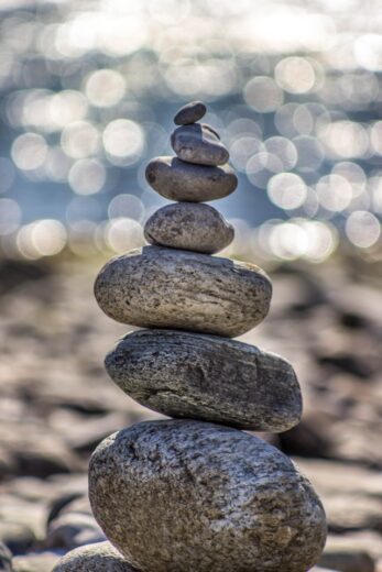 Rocks stacked on top of each other representing plan benefits.