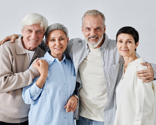 group of happy seniors