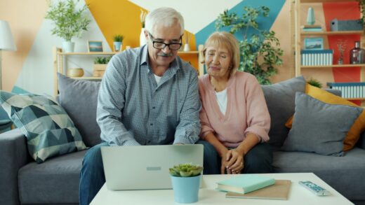 Senior couple comparing medicare supplement plans